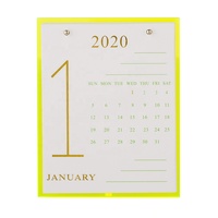 Support d'affichage en acrylique, support de calendrier de bureau, taille personnalisable