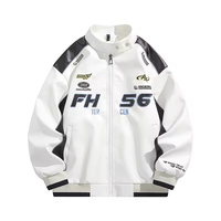 Veste pour homme sur mesure OEM ODM avec logo personnalisé, uniforme de type Letterman, coupe-vent en PU et polyester, broderie, imperméable, veste bomber
