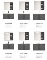 Meuble de salle de bain mural au design moderne pour hôtel, résistant à l'eau, en PVC, avec lavabo et miroir, écologique, garantie 3 ans