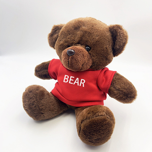 Venta al por mayor de osos de peluche personalizados con capucha logotipo personalizado texto Oem camisas de sublimación en blanco oso de peluche juguetes regalos - Product Image 4