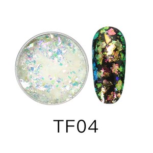 Feishi 12 colores 0.3g/jar Usado en esmalte de uñas Holográfico Transparente Camaleón flake pigmento - Product Image 3