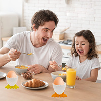 Usine personnalisé pique-nique créatif réutilisable dessin animé pour enfants en plastique porte-gobelet ménage bébé nourriture oeuf tasse pour la fête