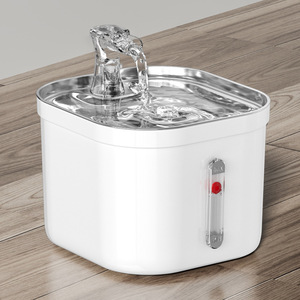 Distributeur d'eau automatique pour animaux de compagnie, rectangulaire, en acier inoxydable, pour chats et chiens, détachable, blanc, WF040 - Product Image 2