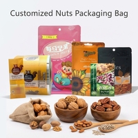 Sachet d'emballage alimentaire personnalisé pour fruits secs, sachet refermable en Mylar, pochette autoportante pour cacahuètes, pistaches, noix de cajou