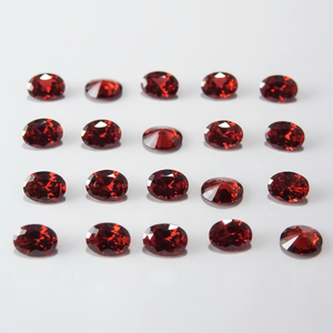 โกเมนเหลี่ยมเพชรพลอยธรรมชาติทรงรี8x6ทรงหลวมจากผู้ผลิต - Product Image 1