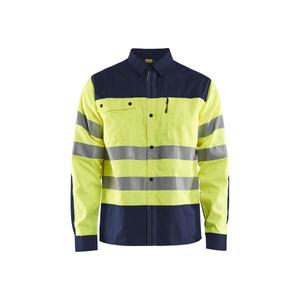 BLAKLADER - 325518173389L Camisa Hi-Vis Amarillo/Azul marino-EAN 7330509705186 ROPA DE TRABAJO DE LA HI-VIS - Product Image 1