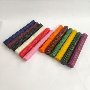 纯天然蜂蜡锥形蜡烛 手工卷制蜂窝状教堂祈祷晚餐蜡烛 无香环保 - Product Image 3