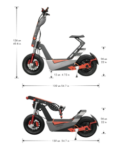 Trottinette électrique haute performance pour adultes, batterie lithium 72V 40-60Ah, charge maximale 200 kg, déverrouillage NFC, moteur moyeu 15000W, roues de 16 pouces - Product Image 5