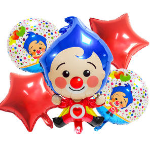 Globos de Aluminio con Diseño de <span class=keywords><strong>Payaso</strong></span> de Dibujos Animados, Paquete de 5, para Decoración de Fiestas de Cumpleaños - Product Image 4
