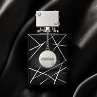 Flacon de parfum en verre de luxe unique, noir, 30 ml, 50 ml, flacon de parfum en verre 100 ml, flacon de parfum personnalisé avec emballage en boîte