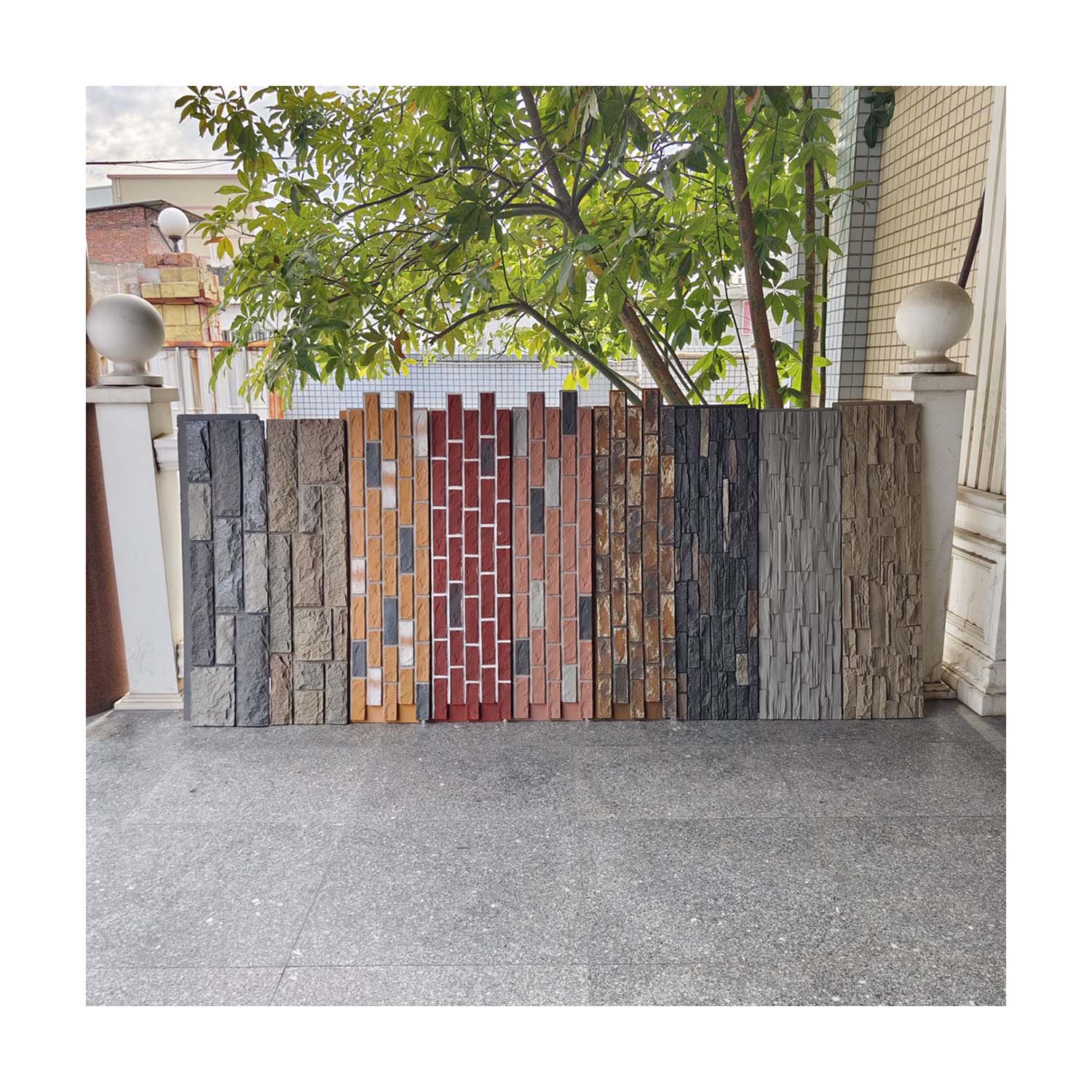 faux outdoor stone wall panels