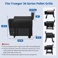 Housse de barbecue en maille imperméable anti-UV MUSE pour grillades et foyer - Utilisation en extérieur et en intérieur