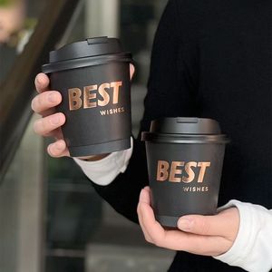 Disposable <b>8oz</b>-24oz Food Grade Paper <b>Cups</b> for Hot <b>Coffee</b> with Lids - Product Image 3