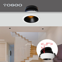 Spot de plafond moderne à LED Cob Spot Down Light Spotlight Cutting 75mm pour hôtel Style d'installation encastré