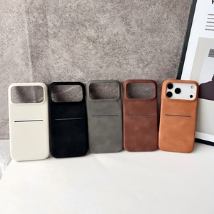 Para iPhone 17 Promax 17 Air Skin Feel PU Funda de cuero para teléfono con ranura para tarjeta Slim Hard PC Business Smartphone Phone Case - Product Image 1