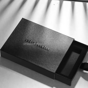 Custom Printed Logo <b>Black</b> <b>Box</b> UV Matte Lamination for Watches/Jewelry Rigid Paper Cardboard Glossy Foil Drawer for Gift - Product Image 3