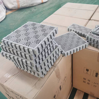 Pabrik Weihua Menyediakan Lantai Plastik Grille 20x20cm Model 30 Cetakan Satu Bagian untuk Kolam/Pit dengan Permukaan Bertekstur Anti-Selip.