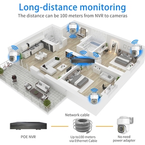 Nouvelles caméras de sécurité extérieures IP PoE réseau <span class=keywords><strong>5MP</strong></span> ou 8MP haute résolution avec audio bidirectionnel, kit PoE 4 canaux - Product Image 3