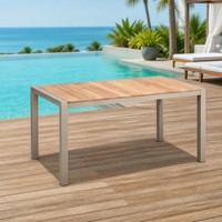Ensemble table et chaises en alliage d'aluminium de style nordique moderne et minimaliste pour l'extérieur, résistant à l'eau et aux UV, idéal pour les salons de thé et les cafés