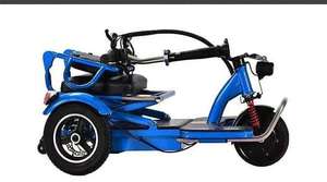 دراجة كهربائية ثلاثية العجلات للترفيه لكبار السن، قابلة للطي، بحجم الكبار، مفتوحة الهيكل، لشخص واحد، بمدى 30 كم، مركبة سهلة الوصول - Product Image 2