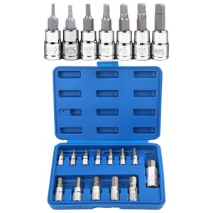 13-delige huishoudgereedschapset vanadiumstaal 1/4'' 3/8 en 1/2'' aandrijving H2-H14 stervormige Torx bit socket set - Product Image 3