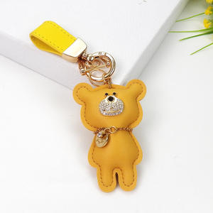 Nuevo Llavero con Figura de Oso de Cuero PU con Impresión UV Ecológica, Accesorio de Regalo Promocional - Product Image 2