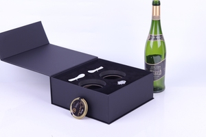 Custom Luxury <b>Black</b> Caviar <b>Gift</b> Packaging <b>Box</b> Can Put Ice Pack - Product Image 1
