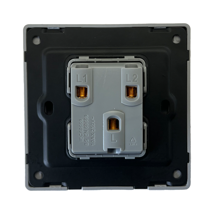 Vnx 4G2W Large Full Panel Switch UK House Wall Light Switch Way Gray White Silver Spray Paint