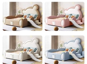 Letto singolo per bambini a tema animale con rivestimento in similpelle morbida per ragazzi e ragazze dai 3 ai 10 anni - Product Image 6