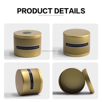 Boîtes en métal rondes mates JYB 8/10 oz de qualité alimentaire pour thé/café/cadeaux/bonbons, contenants noirs pour bougies parfumées
