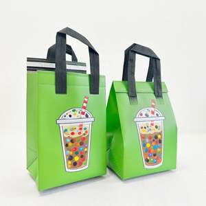 Disposable Insulated Bag Nonwoven Aluminium Customized Food Delivery Cooler Bag Custom Logo Reusable Thermal Bag - Product Image 2