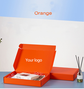 50 boîtes en carton <span class=keywords><strong>orange</strong></span> de haute qualité avec impression de logo pour petites entreprises, emballage cadeau, expédition, boîtes postales - Product Image 1