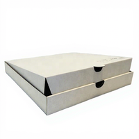 Boîte d'emballage alimentaire à emporter en carton ondulé carré, durable, écologique, recyclable, avec finition mate dorée pour pizza