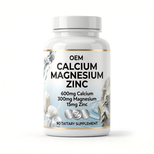 Suplemento de Calcio, Magnesio y Zinc OEM ODM, 600 mg, 300 mg, 15 mg, Complejo Mineral, Suplemento Dietético, 90 Tabletas - Product Image 1