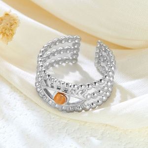 Wholesale Fashion Vintage Waterproof <b>Stainless</b> <b>Steel</b> Cool Irregular Exaggerate <b>Ring</b> Non Tarnish <b>Women</b> <b>Ring</b> - Product Image 3