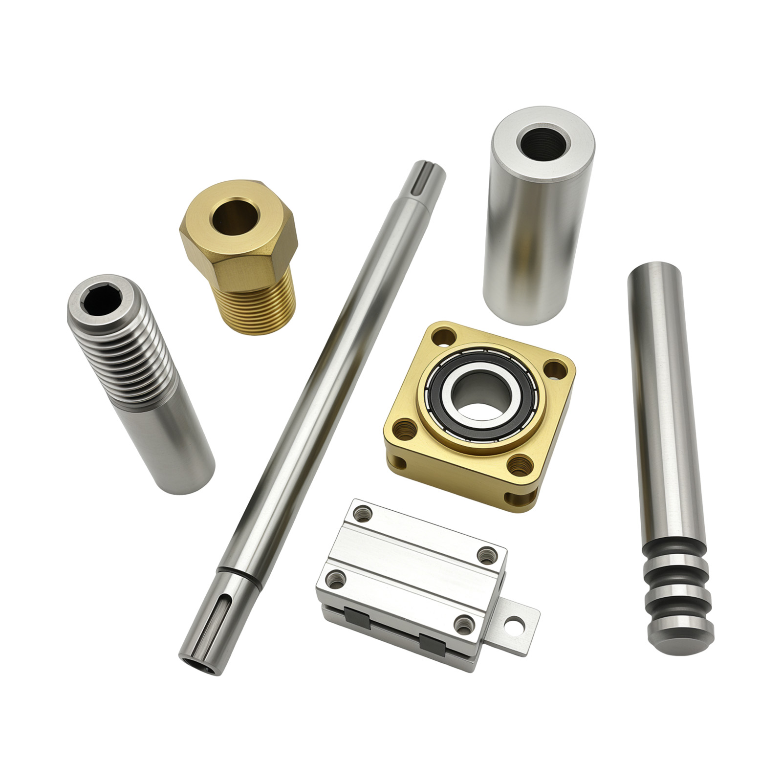 Precision Hardware Machining Custom CNC Parts Stainless Steel Aluminum Brass Industrial Components Manufacturing