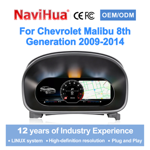 หน้าปัดดิจิตอล Navihua รุ่นใหม่ อัปเกรดระบบ Linux พร้อมมาตรวัดความเร็วอัตโนมัติ รองรับ Carplay สำหรับรถยนต์ Chevrolet Malibu รุ่นที่ 8 ปี 2009-2014 - Product Image 1