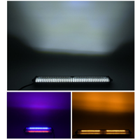Barre lumineuse LED rouge et bleue à 5 rangées pour véhicules 4x4, accessoires routiers pour la conduite, lampe antibrouillard pour tracteur, bateau, camion, voiture