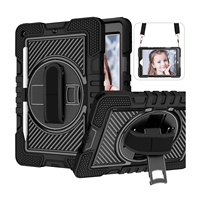 Étui robuste à rotation 360° avec sangle de main et bandoulière pour tablette iPad 10.2 7ème, 8ème et 9ème génération