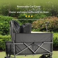 Chariot de camping pliable et portable à double usage, avec roues pour monter les escaliers et capacité de charge lourde