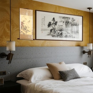 <span class=keywords><strong>Paysage</strong></span> chinois Art décoration murale papier <span class=keywords><strong>encre</strong></span> défilement peinture traditionnelle asiatique bureau à domicile suspendus défilement Zen cadeaux - Product Image 3