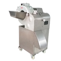 Commerciële fruit- en groentesnijmachine voor tomaten, wortelen, aardappelen, uien, komkommers, mango's, aardbeien, ananas; blokjes snijder voor salades