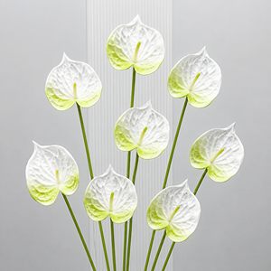 Arreglo de Flores Artificiales de Anturio con Tacto Realista en PU para Decoración del Hogar, Día de la Madre, Navidad, Año Nuevo, Halloween, Regreso a Clases - Product Image 4