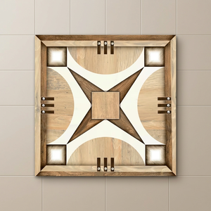 Carreaux de sol en céramique numérique mat gris bois irisé 400x400mm, design rustique pour intérieur - Product Image 4