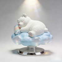 Escultura de Oso Nube BZY Personalizable, Decoración Grande para Exteriores o Interiores, Escultura de Resina para Decoración del Hogar