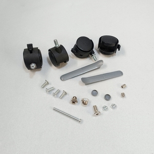 Pieds de support mobiles pour écran, base de fixation à roulettes pour écran de séparation haute, avec déflecteur d'équilibrage - Product Image 3