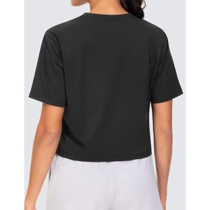 T-shirt de sport court à manches courtes et col rond pour femme FOXA, respirant, coupe ample, 100 % polyester - Product Image 3