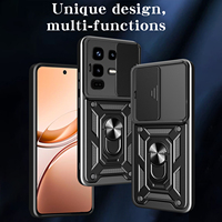Coque extérieure Heavy Duty Armor PC + TPU Push Window Camera Protector Phone Case pour Infinix Note 30 40X 50 Pro / Zero 40 Cover