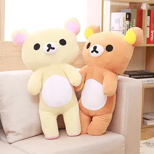 Kawaii Rilakkuma mainan mewah beruang Teddy lembut Sofa hewan bantal dekorasi kamar hadiah ulang tahun untuk hadiah anak-anak