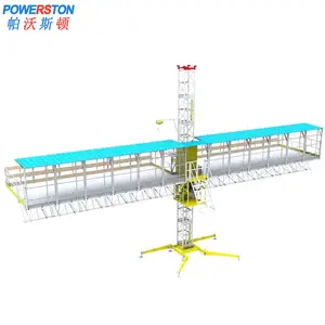 Einfach zu bedienende 6 m Plattformlänge Schwunghalter Gebäude Wartung Mast Kletterplattform